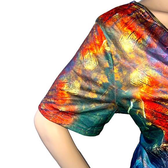MISSLOOK | 3XL TIE DYE SHORT SLEEVE TOP - Picture 3 of 7